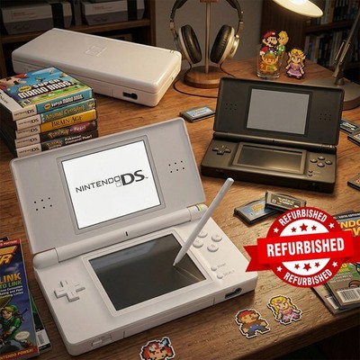 Nintendo DS Lite Console Game Handheld NDSL Cleaned Tested New Case Reneweds  SP