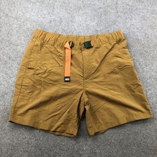 REI Co-op Shorts Mens Large Brown Ripstop Hiking Built-In Belt Zip Pocket Trail