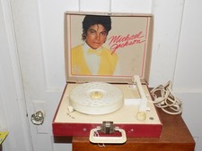 Vintage 1984 Michael Jackson Vanity Fair Portable Record Player