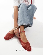 Red MNGO Mesh Ballets Pumps - UNWORN - Size 39 - Sold Out Everywhere