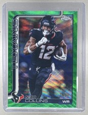 Nico Collins 2025 Topps Chrome #115 Green Wave Refractor /99