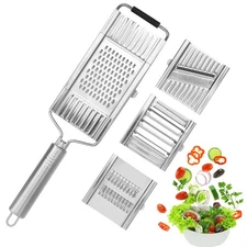 4 in 1 Multi-Purpose Vegetable Slicer, Stainless Steel Grater Cutter Shredder...