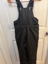 Swiss Tech Ski Snow Bibs Pants Youth Kids Pants Black Gray Size Medium 8 Warm