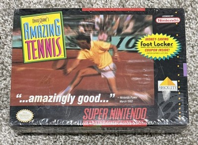 NEW SEALED David Crane s Amazing Tennis SNES Super Nintendo get it Graded WATA