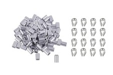 100 Piece Aluminum Cable Crimp Sleeves
