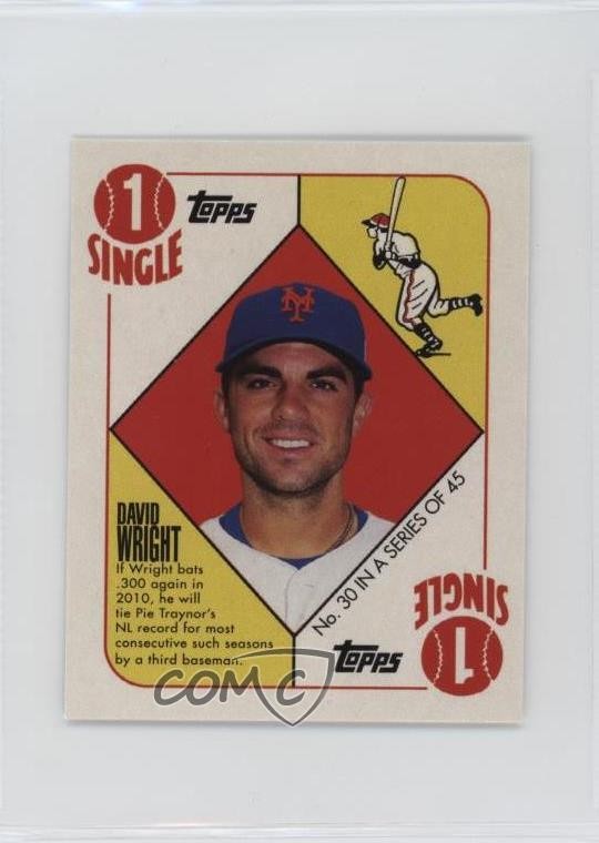 2010 Topps Wal-Mart 1951 Design Blue Backs David Wright #30 5w0