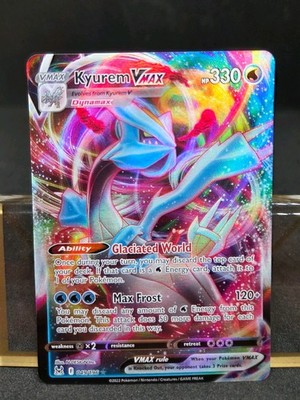 Pokémon Kyurem VMAX Holo Ultra Rare Card 49/196 Lost Origin NM/Mint Condition