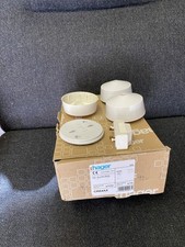 Hager Klik 6A 3 pin ceiling rose, cover and plug 