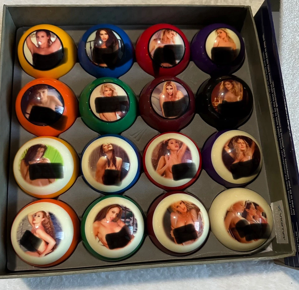 Vigma - Juego de bolas de billar TOPLESS para niñas bolas de billar - Stock nuevo/antiguo Foto 4 de 4