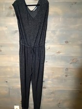 Serra Women s Sz L Jumpsuit Pants One piece romper Soft black blended
