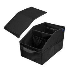 Car Seat Organizer - Passenger Seat Organizer, Collapsible Small Car Seat Black