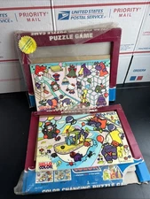 RARE Vintage 1985 Sanrio Hello Color Puzzle Game Water Bath Yuk-a-Puks Kitty