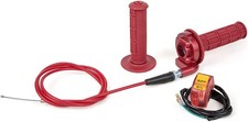 New 7/8" 22mm Twist Throttle Accelerator Handle Grips and Cable Set with Kill...