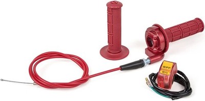New 7/8'' 22mm Twist Throttle Accelerator Handle Grips and Cable Set with Kill...