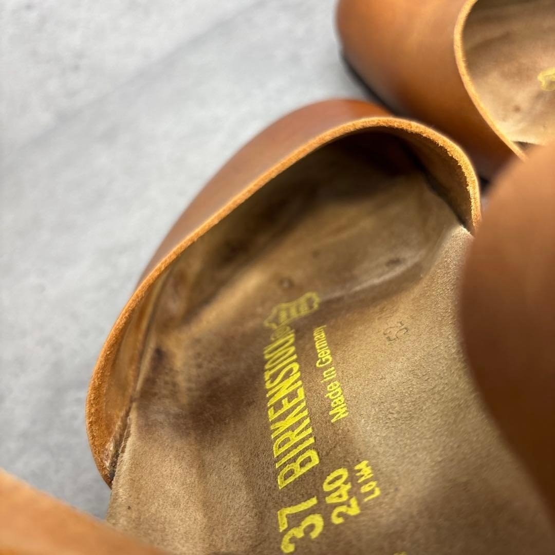 [Used] Birkenstock Messina Narrow EU37 Brown Leather Strap Sandals Rare From JP image 10