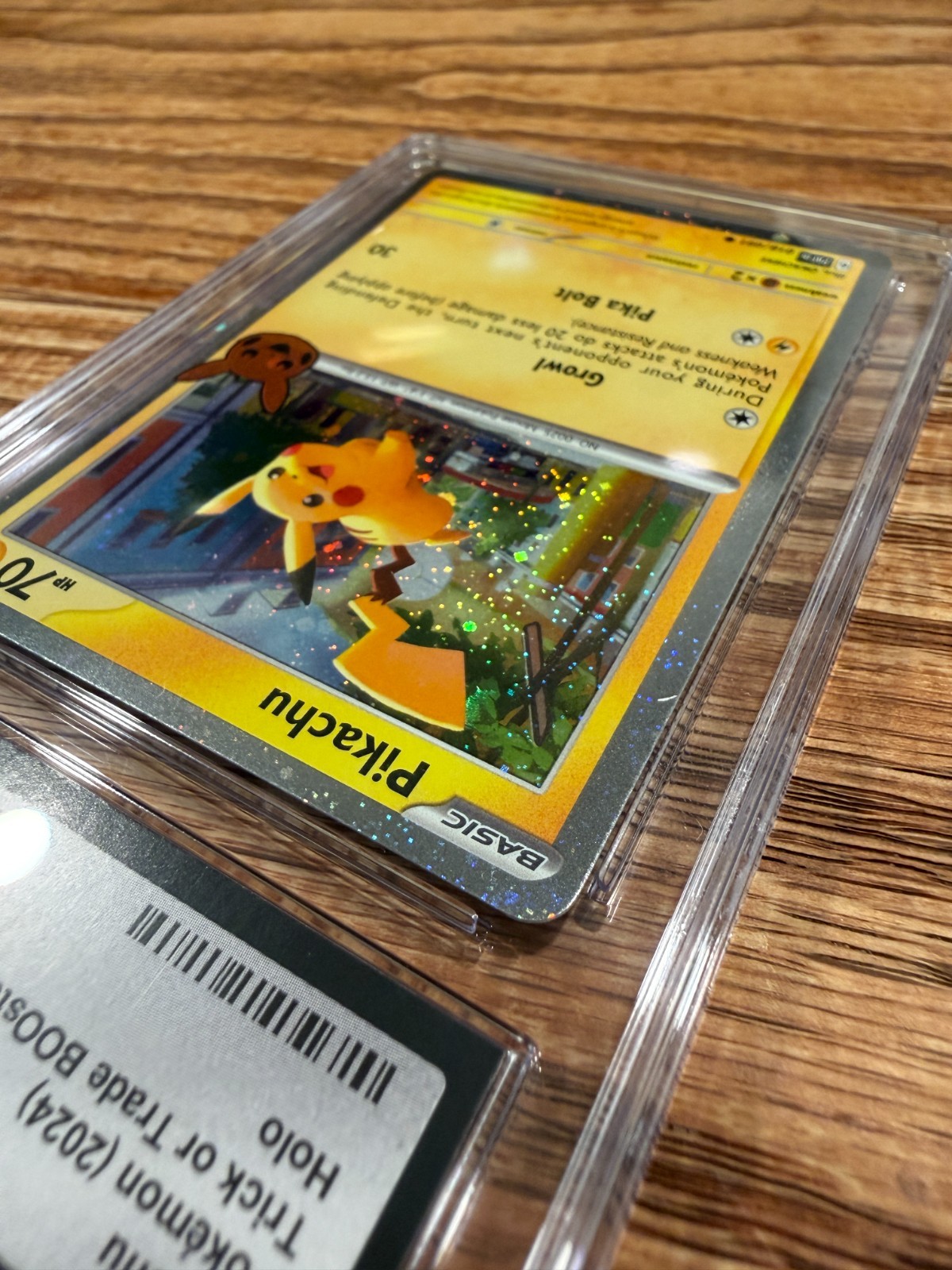 Pikachu 018/091 COSMOS HOLO Trick or Trade 2024 Pokémon CGC 10 GEM MINT view 4