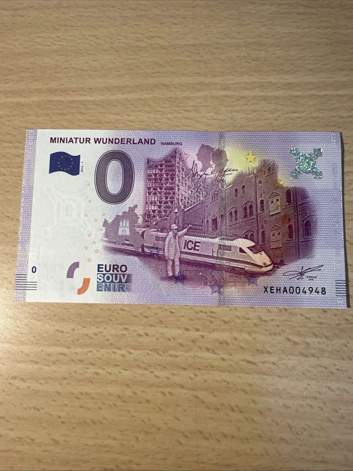 Billet Zéro 0 € Euro Touristique / Souvenir 2016-1 Miniatur Wunderland