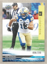 Nic Demski Winnipeg Blue Bombers 2025 UD CFL Football Deluxe /250 #69