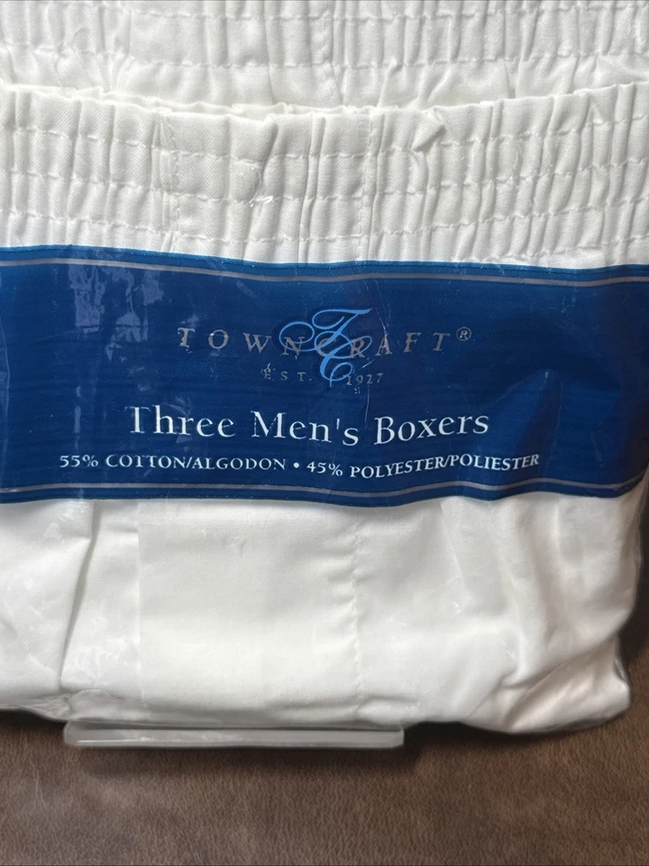 Towncraft мужские боксеры 3-Pack белый хлопок смесь NIP JC пенни размер 38 - Изображение 4 из 4