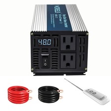 WZRELB 600W Pure Sine Wave Inverter 12V DC to 110V 12V, silvery white