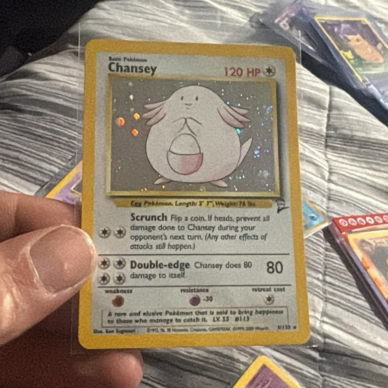 Pokemon TCG Base Set 2 Chansey 3/102 Holo Rare English 1999 Ken Sugimori
