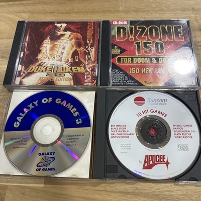 Vintage PC Game Lot   Duke Nukem 3D Atomic, D!Zone 150, Apogee 10 Hit Games