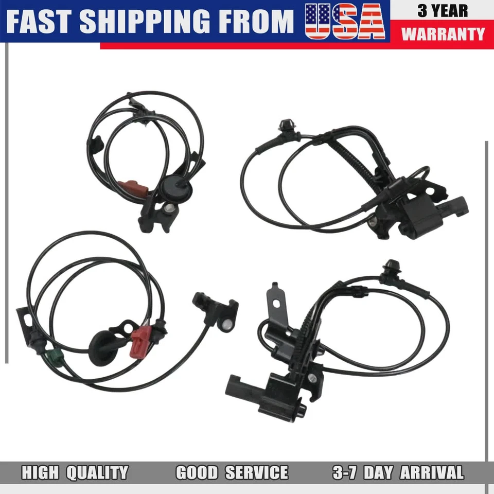 4x Kit de sensor de velocidad de rueda ABS delantero y trasero para Ford Fusion Mercury Milan Lincoln Foto 4 de 4