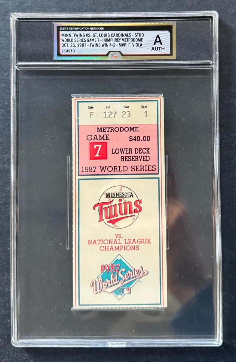 Minnesota Twins Baseball 1987 Vintage Sports Ticket Stubs for sale