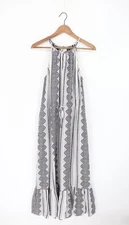 VELVET By Graham & Spencer Sleeveless Halter Neck Boho Maxi Dress M $279 A4 217