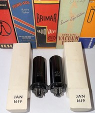 NOS Current/Gm Matched Pair RCA JAN-1619 VT-164 Tubes TV7-D/U Tested