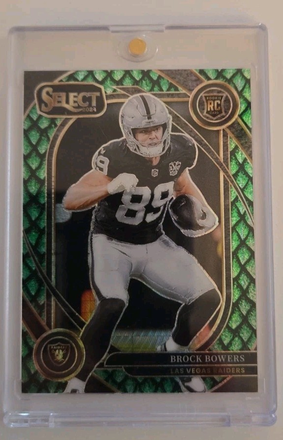 2024 Panini Select - Club Level Brock Bowers #222 Dragon Scale Prizm /81 (RC)