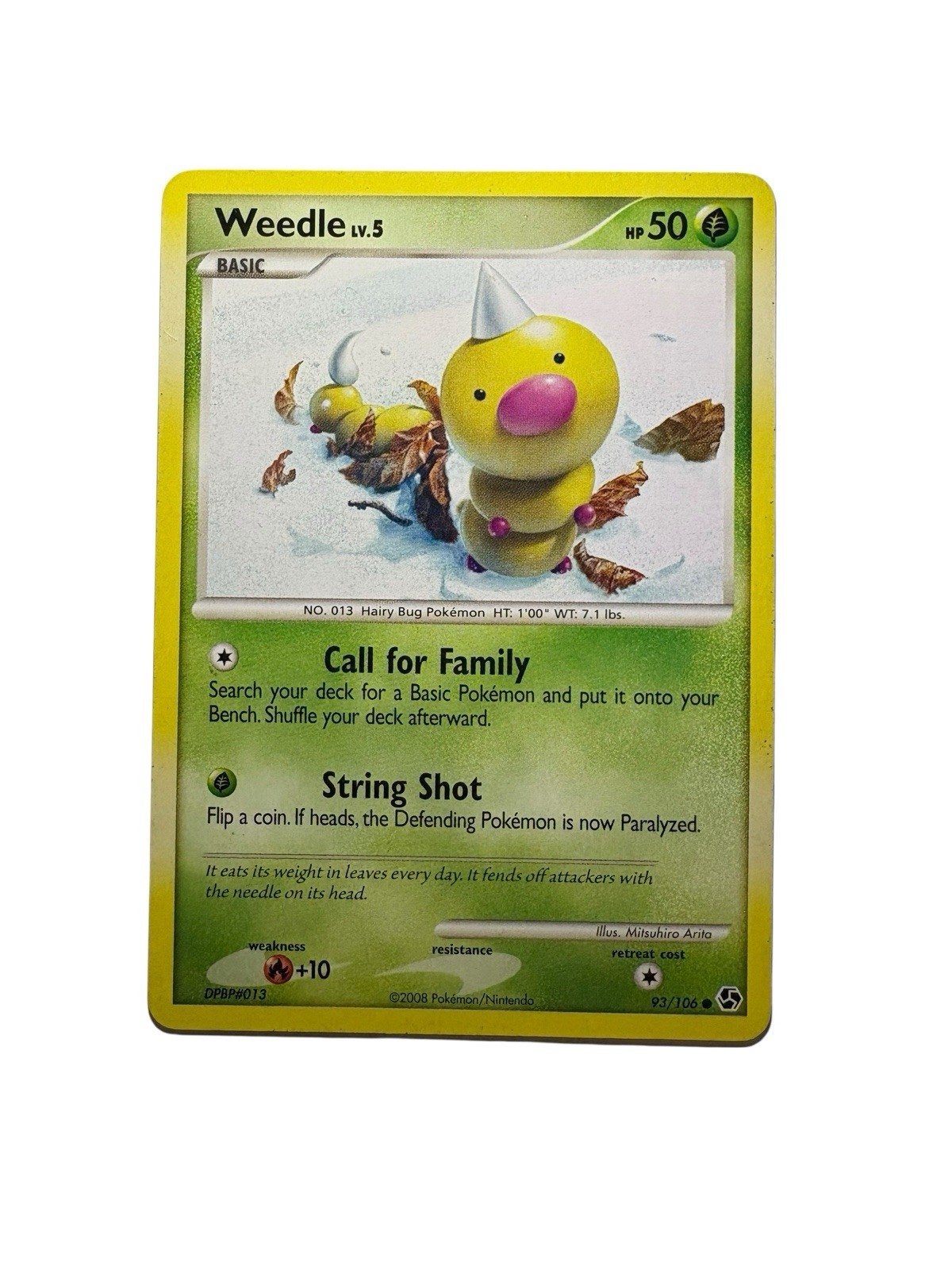 Weedle 93/106 Pokémon TCG Great Encounters 2008 Common NM