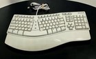 Vintage Microsoft Ku-0045 Keyboard Ergonomic ps2 With Usb White Tested & Working