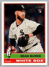 2025 Topps Heritage #262 Sean Burke Chicago White Sox Rookie Card RC. rookie card picture