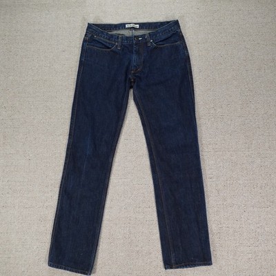 Acne Studios Jeans Mens 32x31 Slim Max Raw Dark Wash 100% Cotton