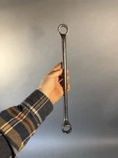 P & C # 2234 ~  1-1/16" & 1" 12pt Offset Box End Wrench - USA - Vtg. Old Version