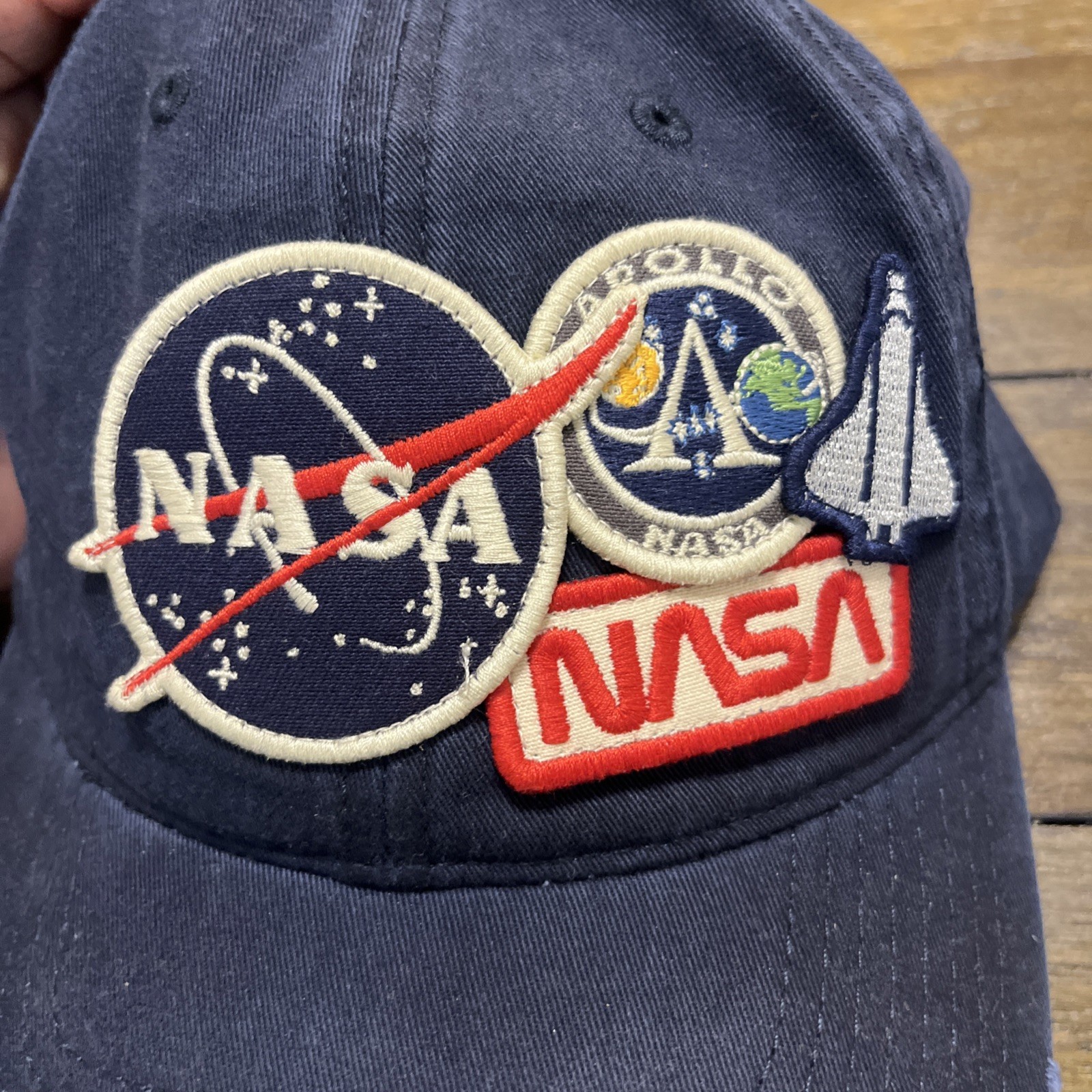 NASA Multi Logo Patch Blue Adjustable Strap Baseb… - image 2