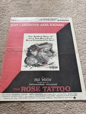 1955 The Rose Tattoo Pressbook As is Nice Rare