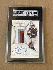 2022 Panini Flawless Bailey Zappe Rookie Patch Auto /20! SGC 9.5/10! PATRIOTS! 