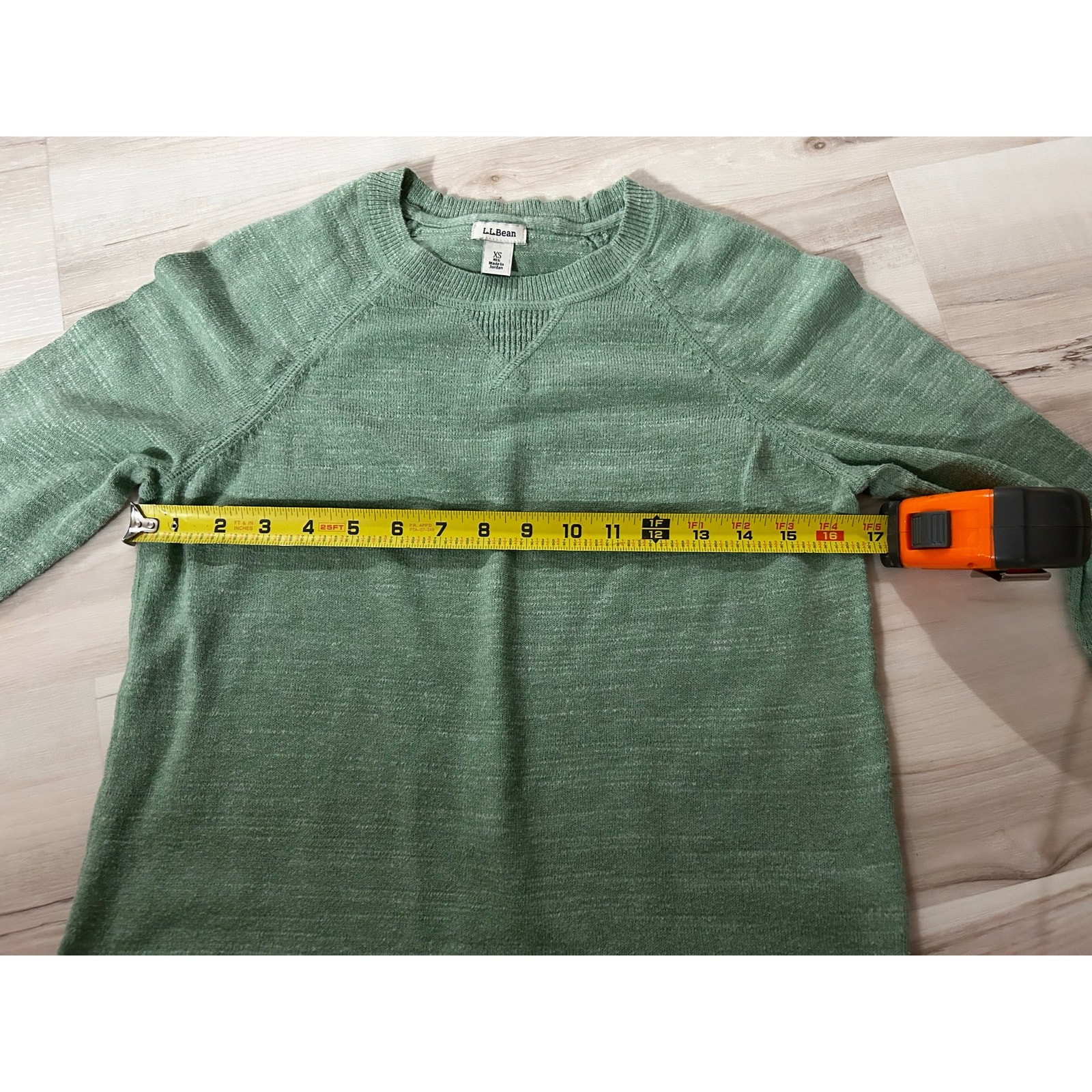 L.L.Bean Women’s XS Sage Green Crewneck Raglan Pullover Knit Sweater Long Sleeve thumbnail 3