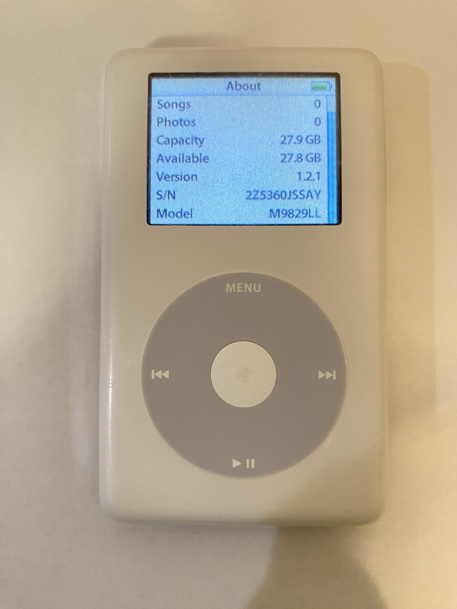 Apple iPod photo classic 4th Generation White (30 GB) for sale