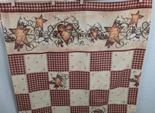 Primitive Tea Stained Look Polyester Shower Curtain by Blonder Home Accents