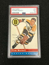 (PSA 5.5) FLEMING MACKELL 1954 TOPPS HOCKEY CARD #36 BRUINS