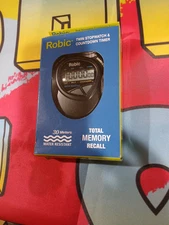 Robic Twin Stopwatch & Countdown Timer- Water Resistant. New