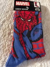 Marvel Spiderman Crew Socks Men's US 9-13 