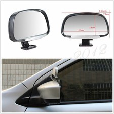 One Pair Wide Angle Adjustable Vehicle Blind Spot Side Rear View Mirrors Silver