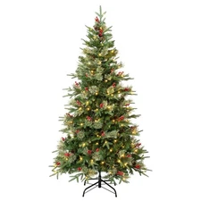 6 ft. Pre-Lit Virginia Pine Mixed Tree with LED Lights, Plug-In