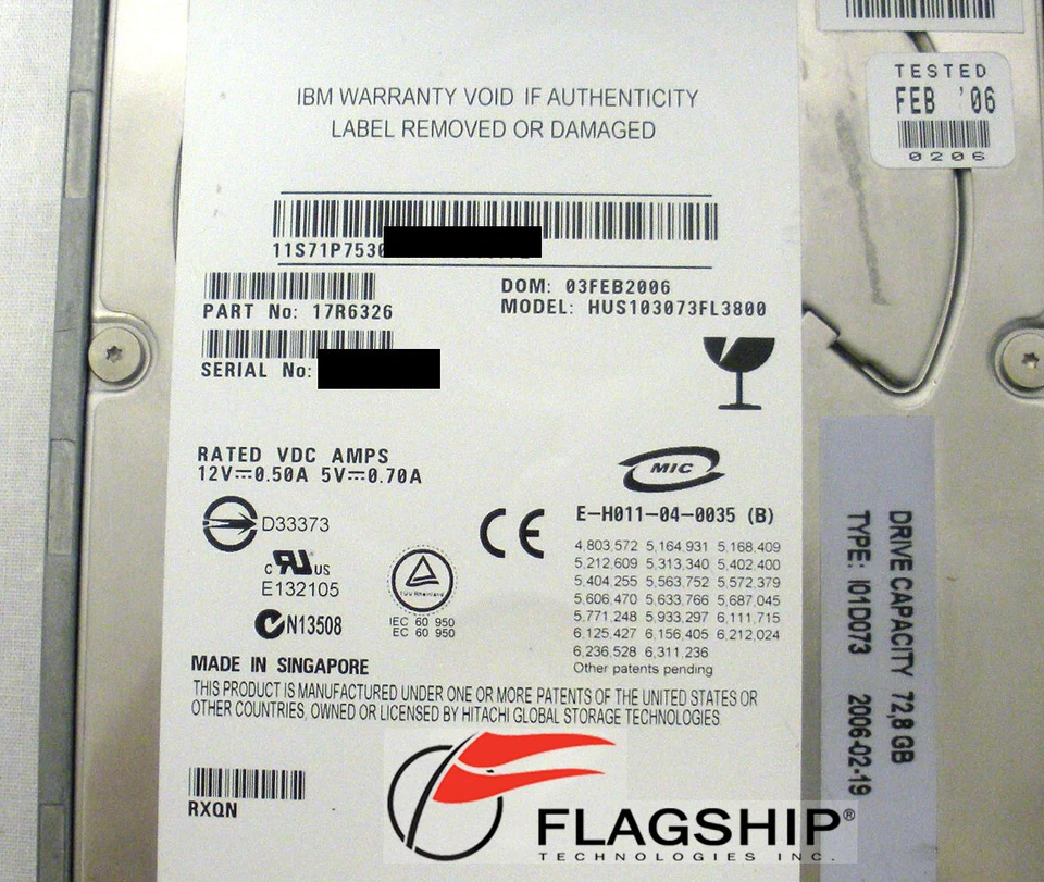 IBM 71P7530 Hard Drive 73GB 10K SCSI 3.5in - Image 4 of 4