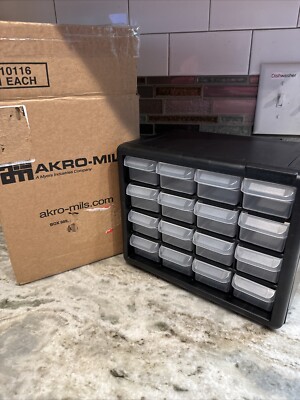 Akro-Mils 10116, 16 Drawer Plastic Parts Storage Hardware and Craft Cabinet