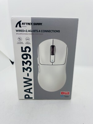 ATTACK SHARK X3 49g Lightweight Wireless Gaming Mouse Tri-Mode 26K DPI,PAW3395